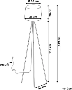 Lampada da pavimento SAMBRA Metallo Bianco