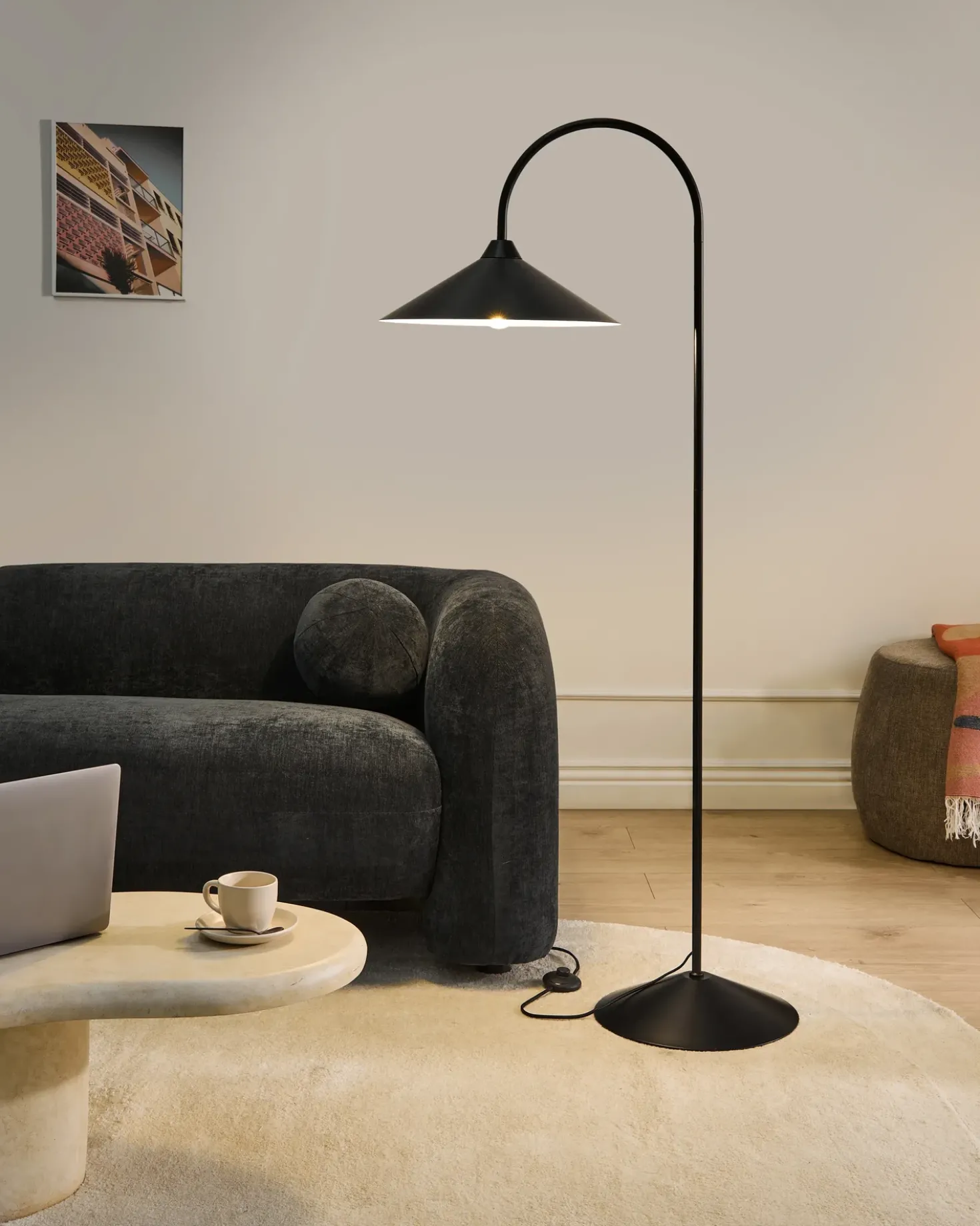 Lampada da pavimento SAVEGRE Metallo Nero