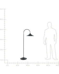Lampada da pavimento SAVEGRE Metallo Nero