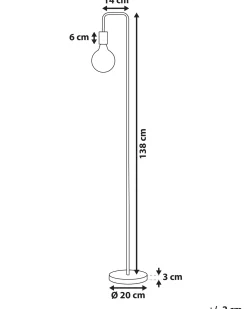 Lampada da pavimento SAVENA Metallo Oro