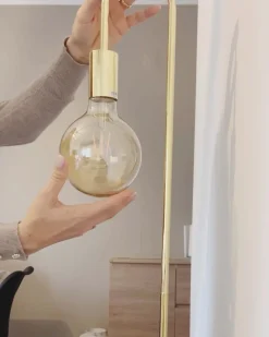 Lampada da pavimento SAVENA Metallo Rame