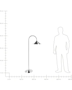Lampada da pavimento SAVEGRE Metallo Argento