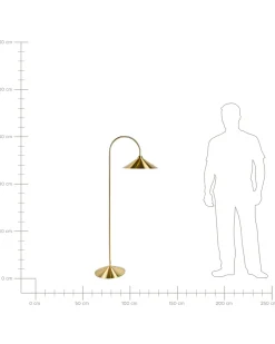 Lampada da pavimento SAVEGRE Metallo Oro