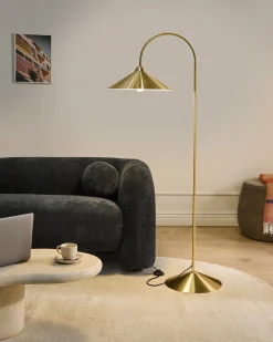 Lampada da pavimento SAVEGRE Metallo Oro