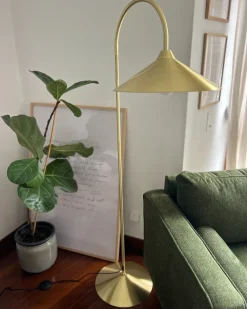 Lampada da pavimento SAVEGRE Metallo Oro