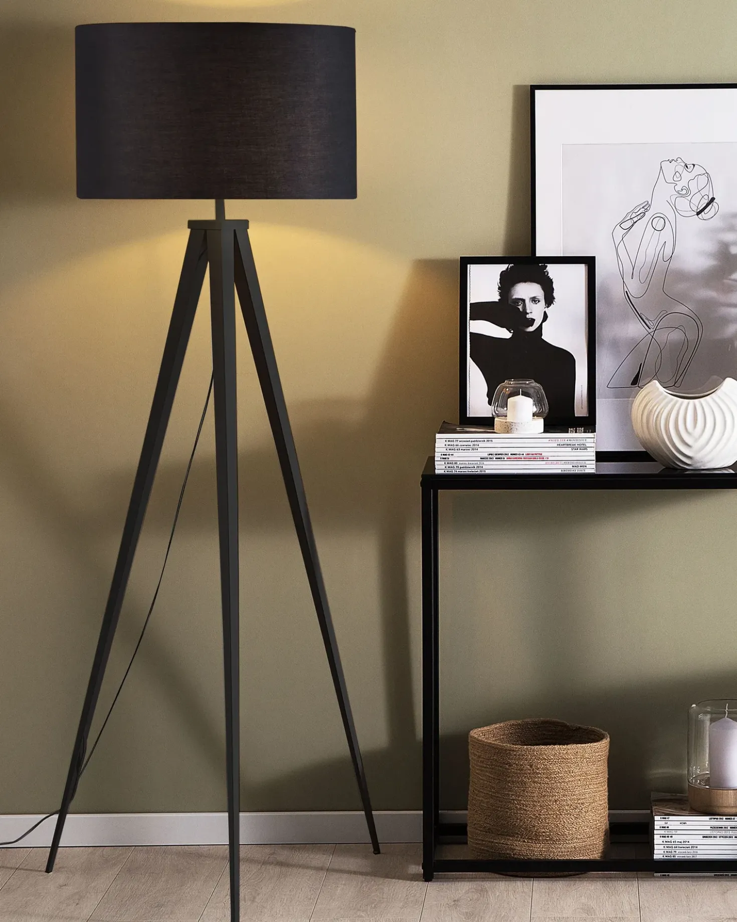 Lampada da pavimento STILETTO Metallo Nero