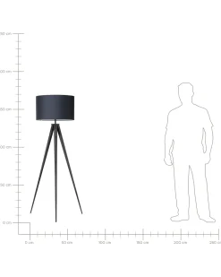 Lampada da pavimento STILETTO Metallo Nero