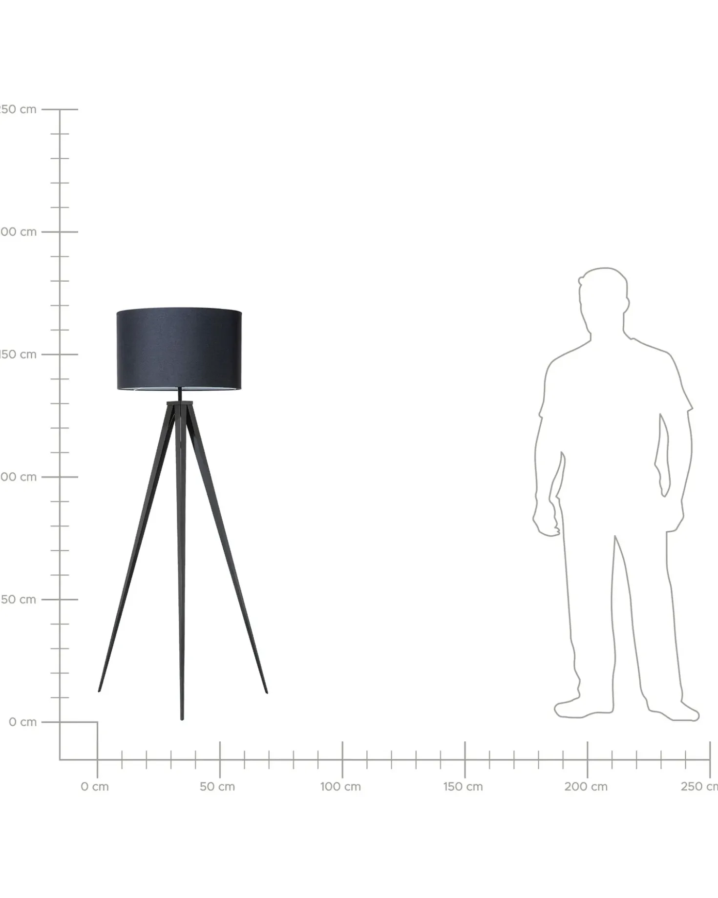 Lampada da pavimento STILETTO Metallo Nero