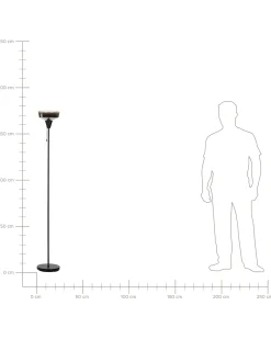 Lampada da pavimento TALPARO Metallo Argento