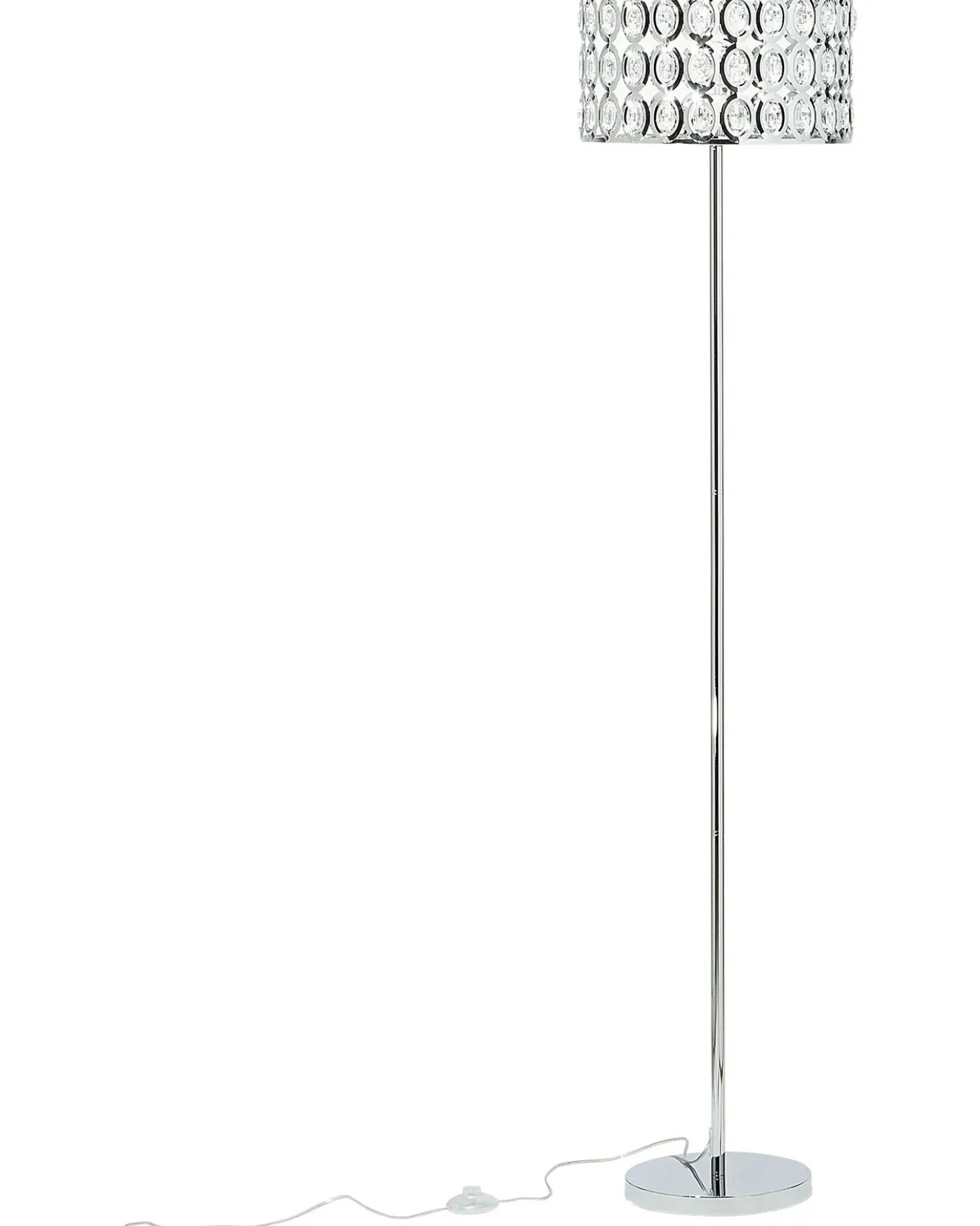 Lampada da pavimento TENNA Cristallo Argento