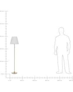 Lampada da pavimento TORYSA Metallo Ottone