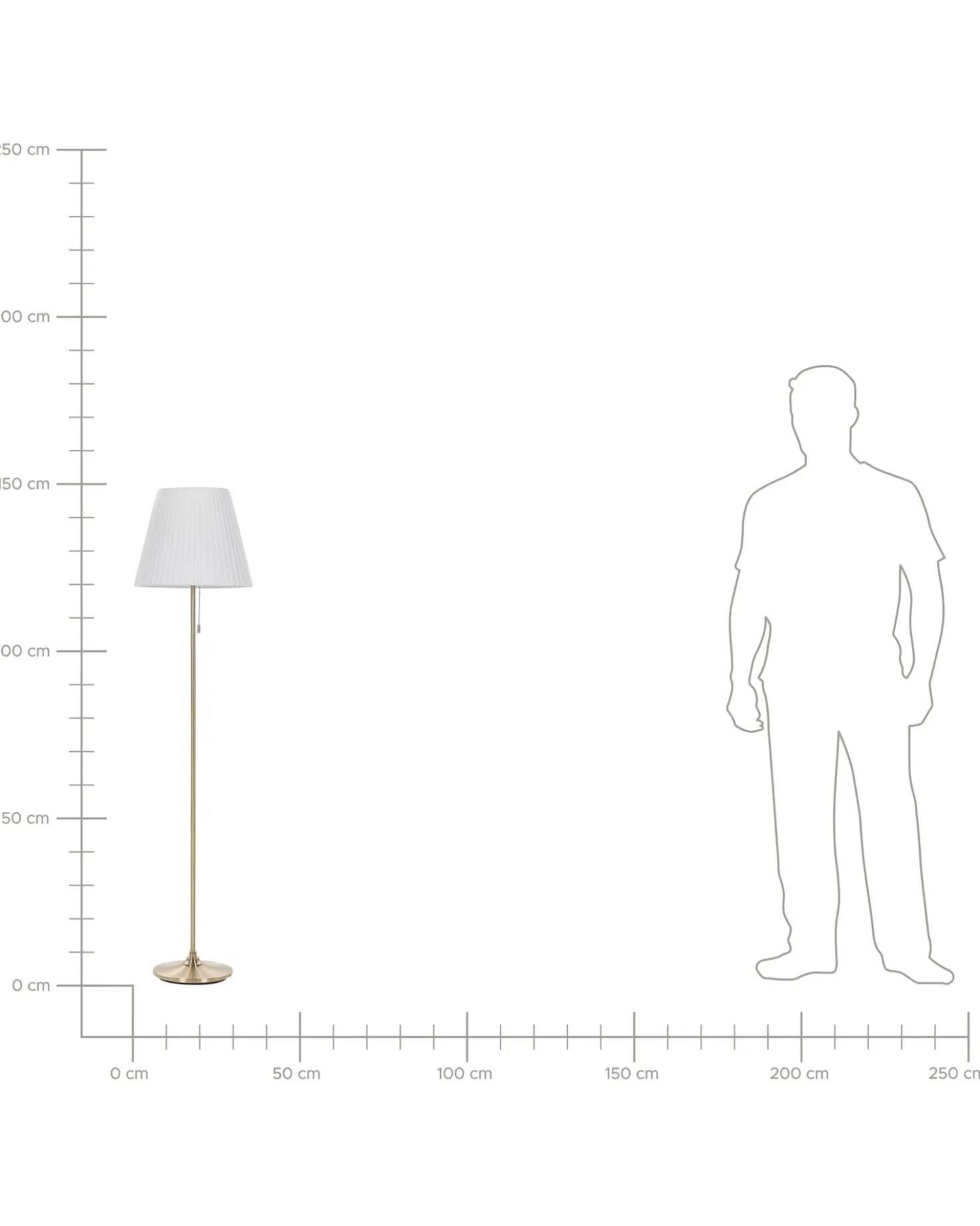 Lampada da pavimento TORYSA Metallo Ottone