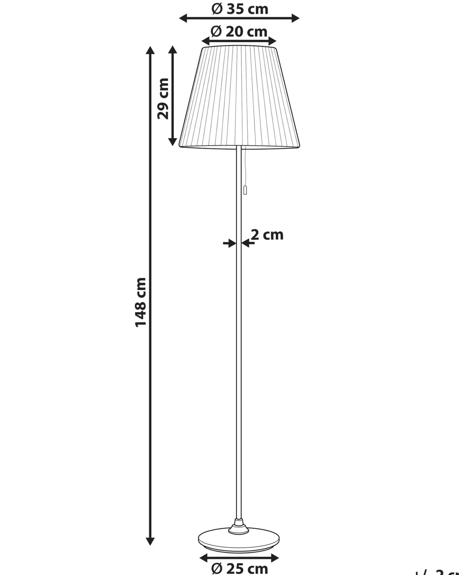 Lampada da pavimento TORYSA Metallo Ottone