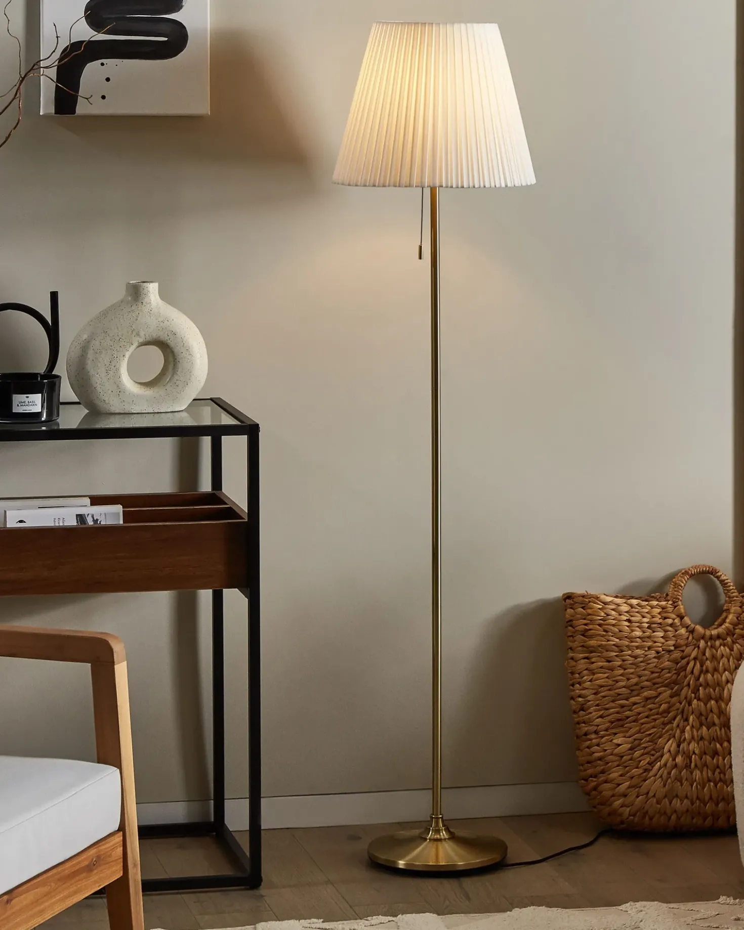 Lampada da pavimento TORYSA Metallo Ottone