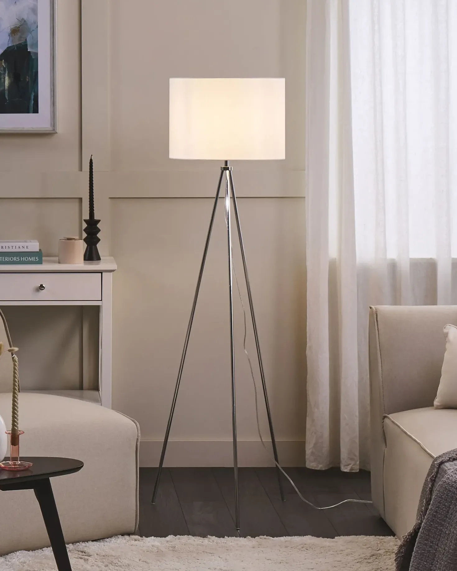Lampada da pavimento VISTULA Metallo Argento