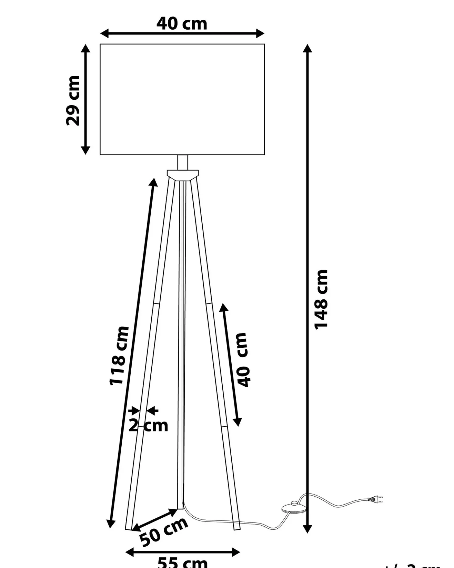 Lampada da pavimento VISTULA Metallo Oro