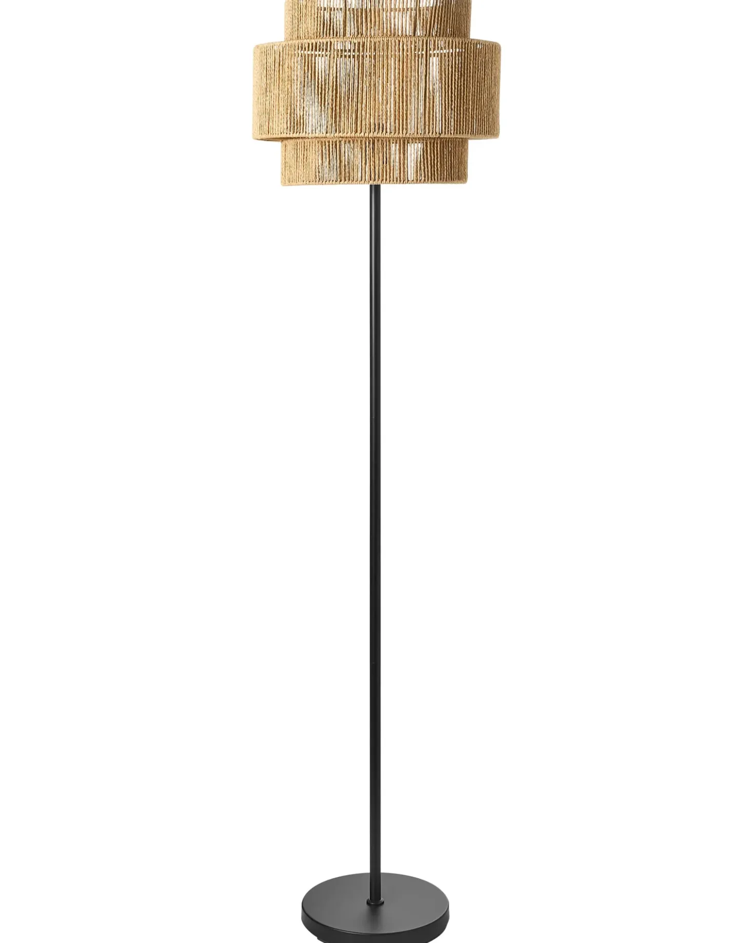 Lampada da pavimento WOKIRO Corda di carta Naturale