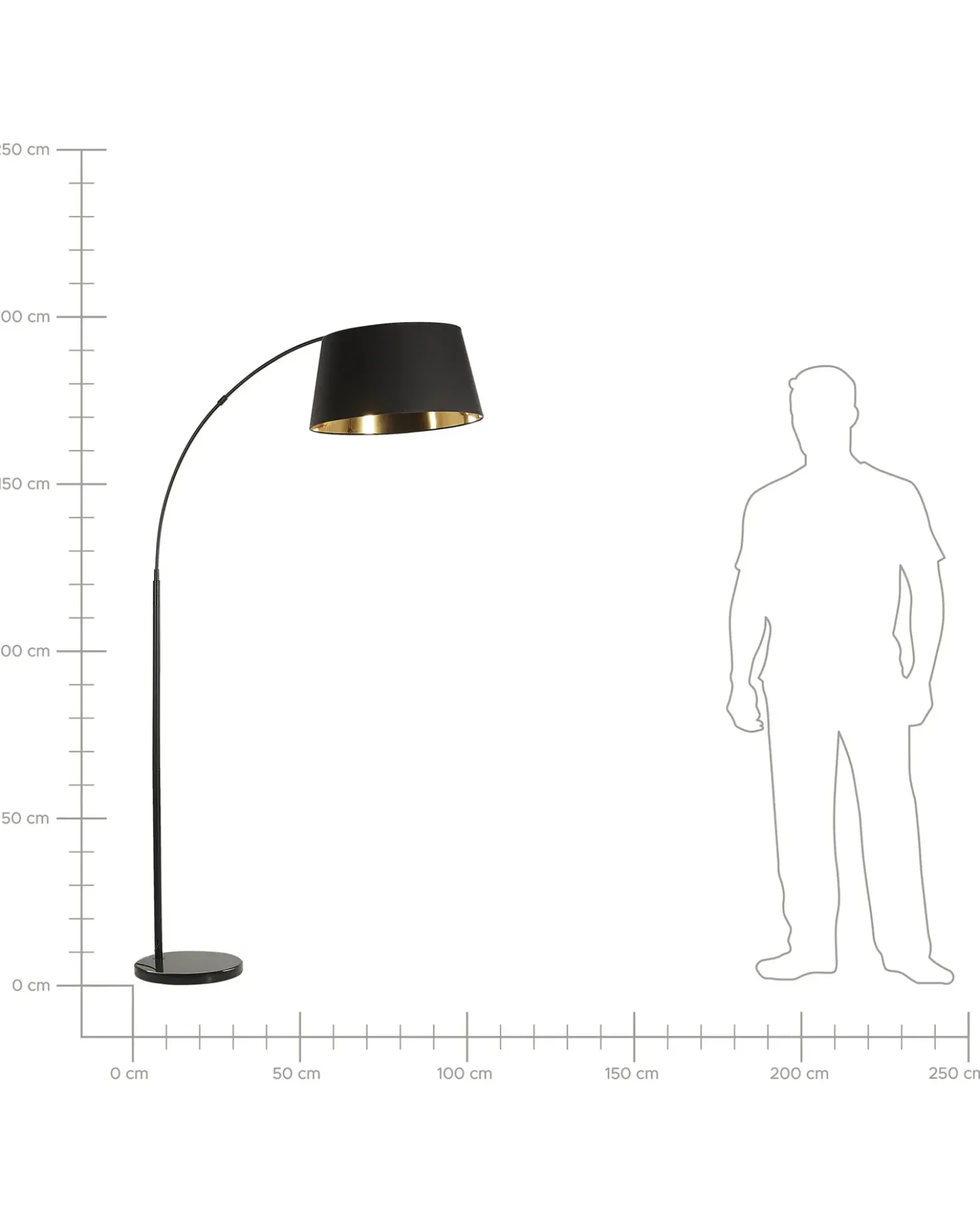 Lampada da pavimento YABUS Metallo Nero