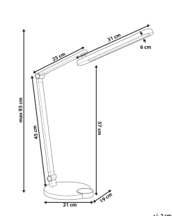 Lampada da scrivania a LED CAROY con Caricatore wireless Nero