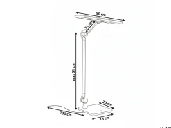 Lampada da scrivania a LED SERPENS con dimmer Argento