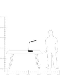 Lampada da scrivania a LED HYDRA con dimmer Nero