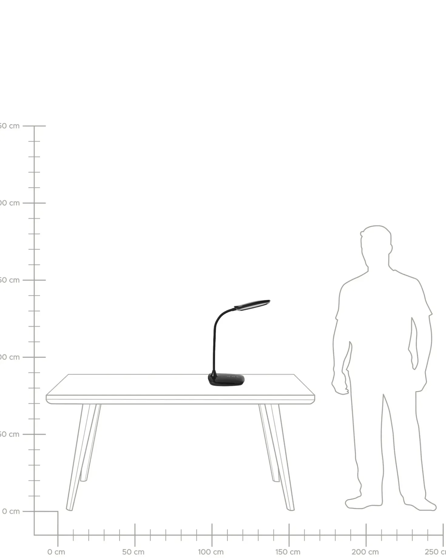 Lampada da scrivania a LED HYDRA con dimmer Nero