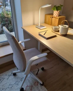 Lampada da scrivania a LED CENTAURUS con dimmer Metallo Bianco