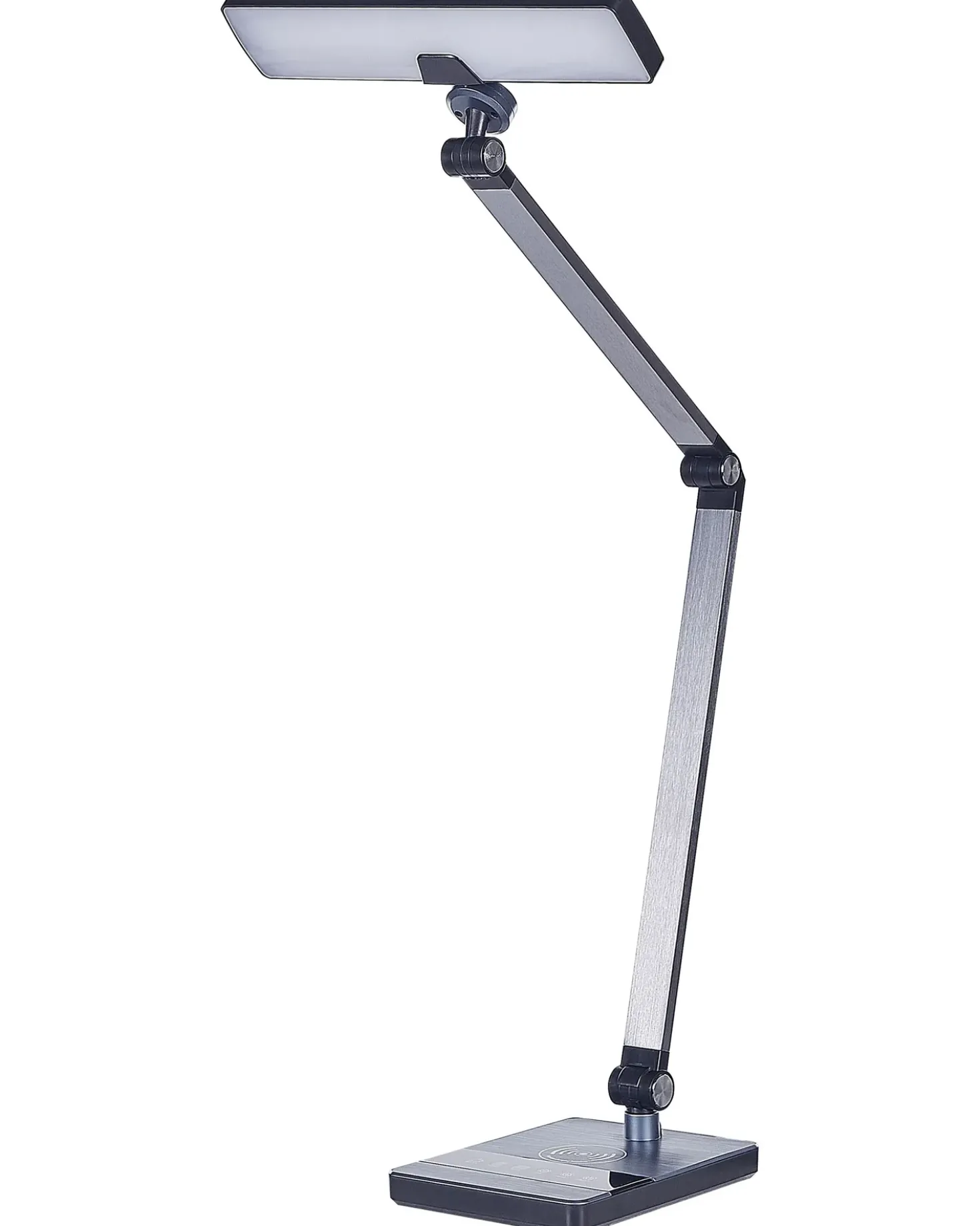 Lampada da scrivania a LED LACERTA con Caricatore wireless Metallo Nero