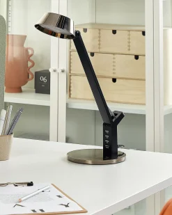 Lampada da scrivania a LED CHAMAELEON con porta USB Metallo Ottone