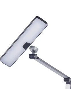 Lampada da scrivania a LED LACERTA con Caricatore wireless Metallo Argento