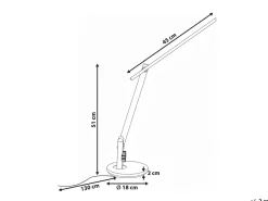 Lampada da scrivania a LED CETUS con dimmer Grigio