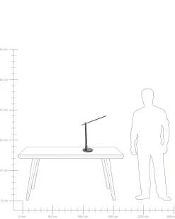 Lampada da scrivania a LED CETUS con dimmer Grigio