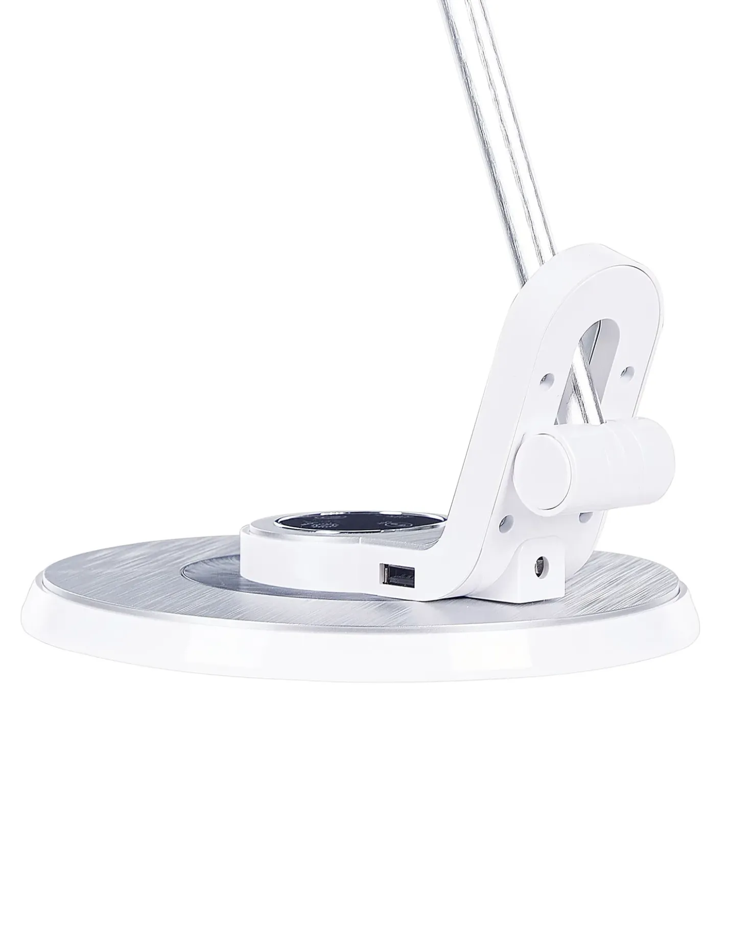 Lampada da scrivania a LED CORVUS con dimmer Metallo Bianco/Argento