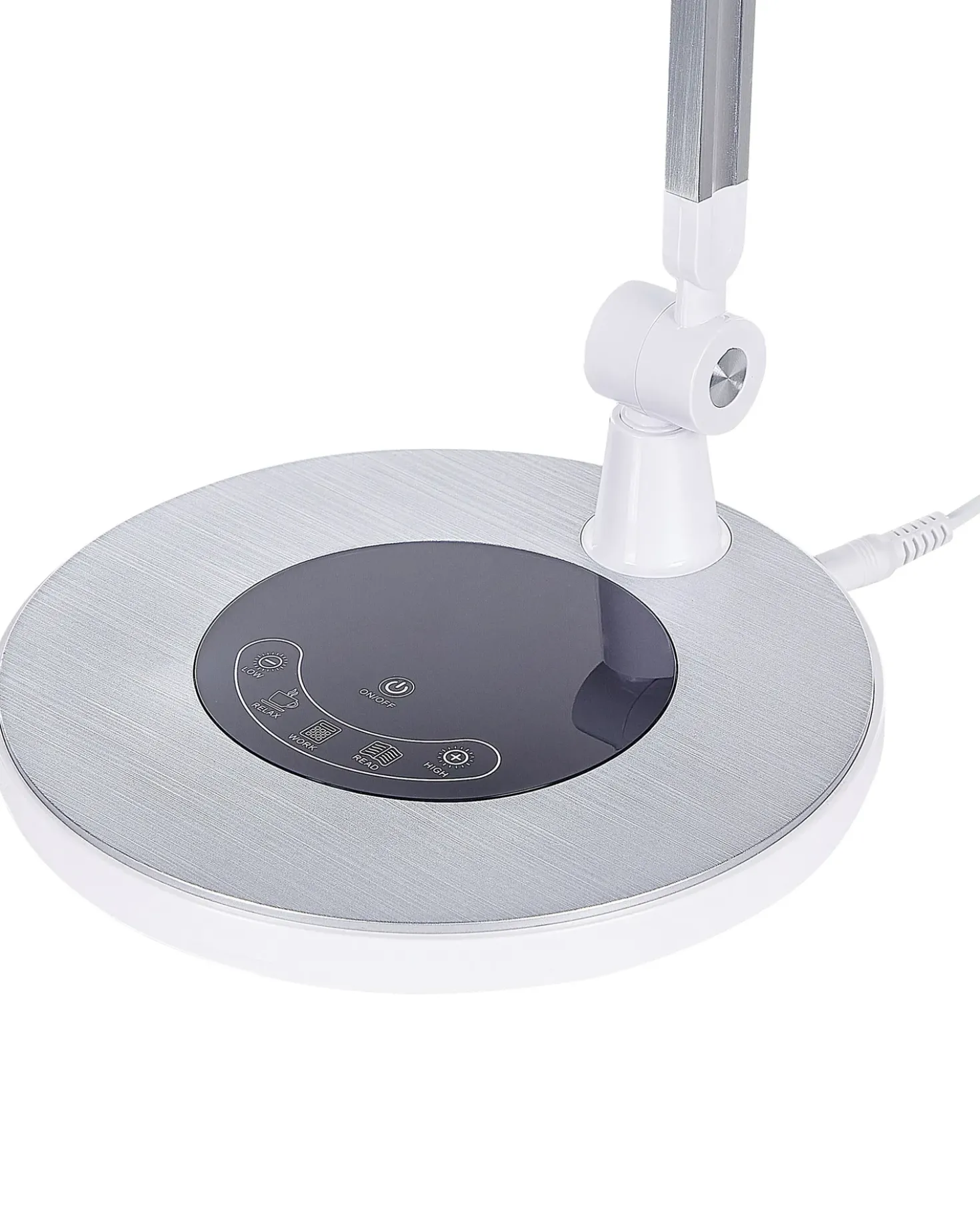 Lampada da scrivania a LED GRUS con dimmer Metallo Argento