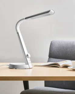 Lampada da scrivania a LED CANOPUS con porta USB Argento