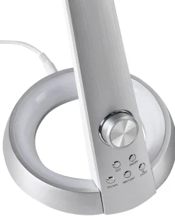 Lampada da scrivania a LED CANOPUS con porta USB Argento