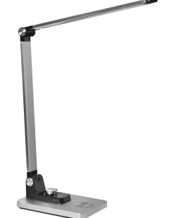 Lampada da scrivania a LED ENIF con Caricatore wireless Argento