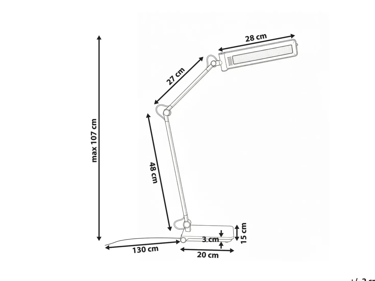 Lampada da scrivania a LED AQUILA con dimmer Grigio