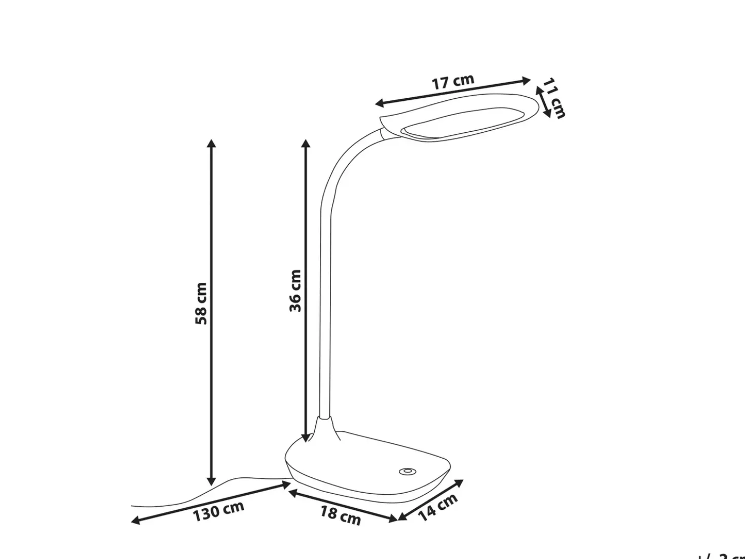 Lampada da scrivania a LED HYDRA con dimmer Azzurro