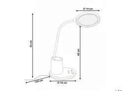 Lampada da scrivania a LED VELA con dimmer Bianco