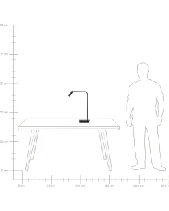 Lampada da scrivania a LED LAWSON Regolabile Metallo Nero