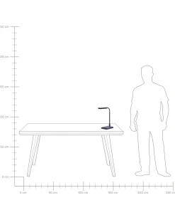 Lampada da scrivania a LED CENTAURUS con dimmer Metallo Nero