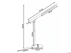 Lampada da scrivania a LED TUCANA con dimmer Nero