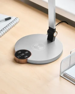 Lampada da scrivania a LED CAROY con Caricatore wireless Grigio