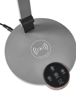 Lampada da scrivania a LED CAROY con Caricatore wireless Grigio