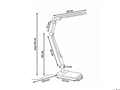 Lampada da scrivania a LED PEGASI con dimmer Nero