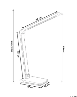 Lampada da scrivania a LED PICTOR con dimmer Argento