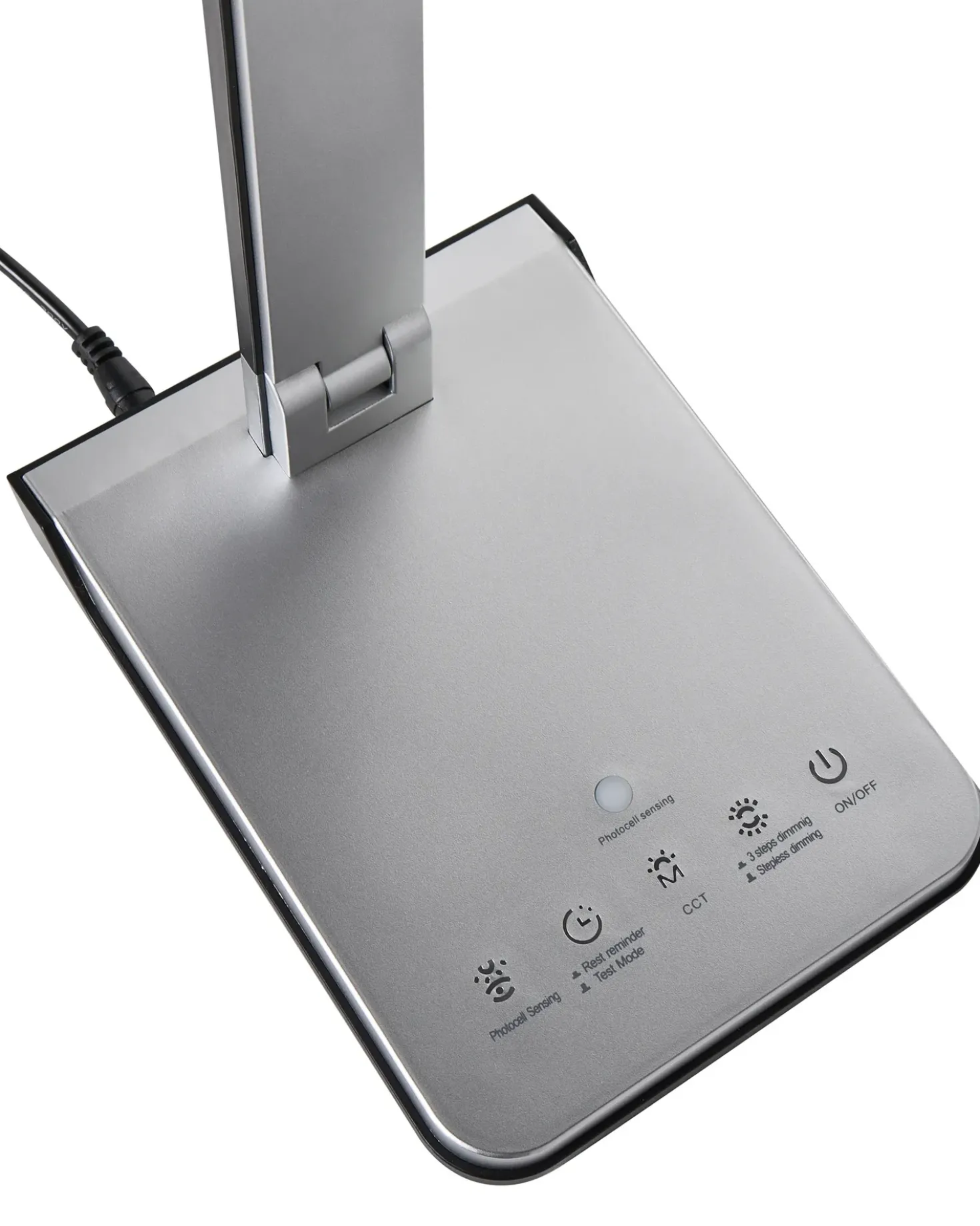 Lampada da scrivania a LED PICTOR con dimmer Argento