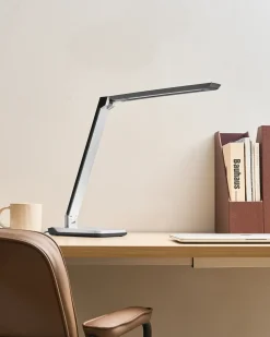 Lampada da scrivania a LED PICTOR con dimmer Argento