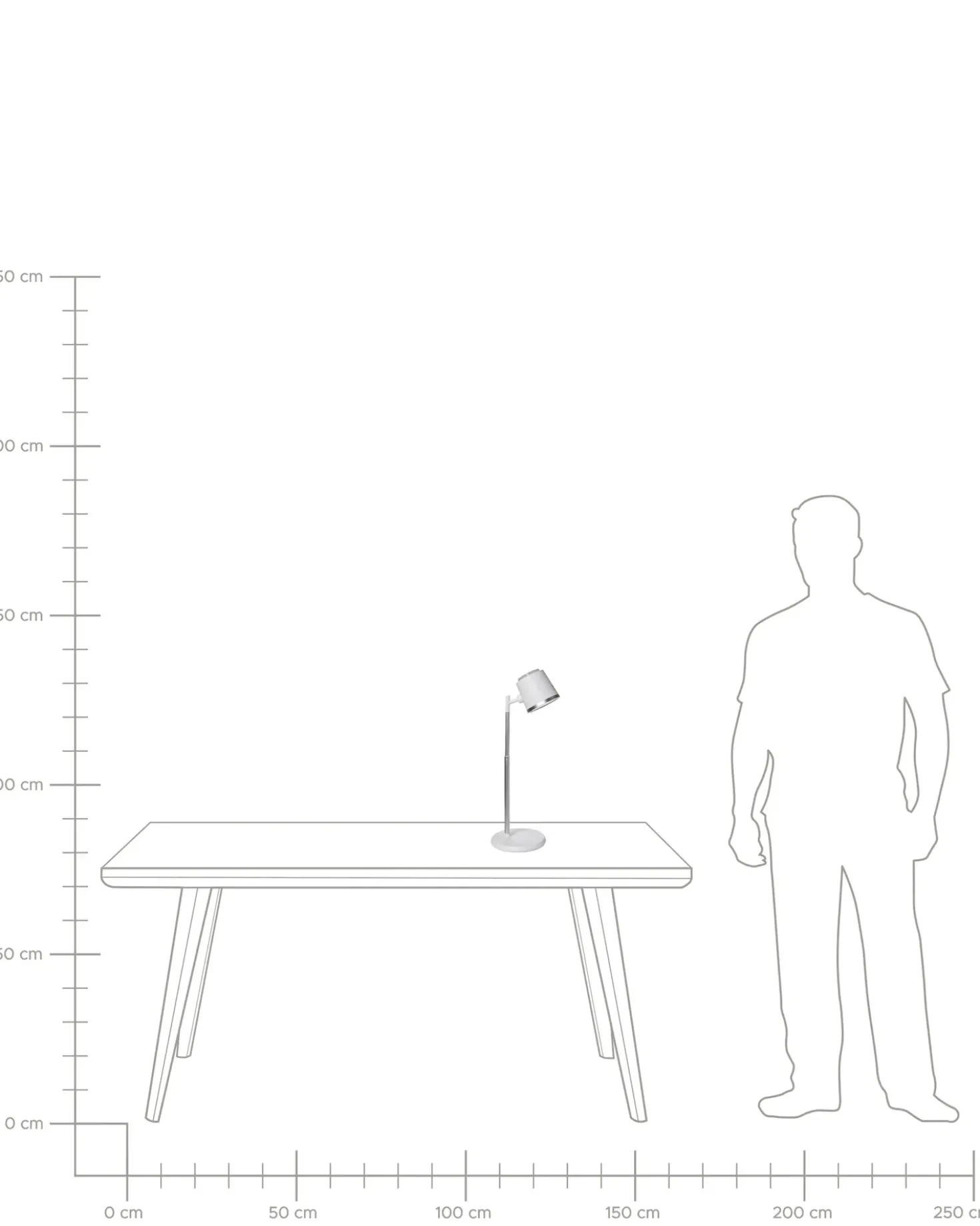 Lampada da scrivania a LED LIBRA con dimmer Bianco